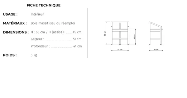 Chaise OLDSCHOOL | MUD – Image 7