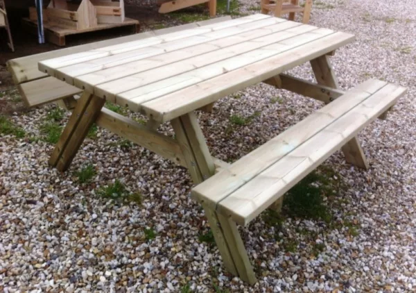 Table de Pique-nique 6+2 Personnes | Solid'Activ